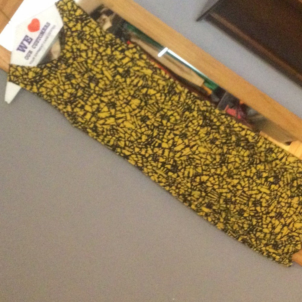 Kenneth Cole yellow midi sheath dress s 8
